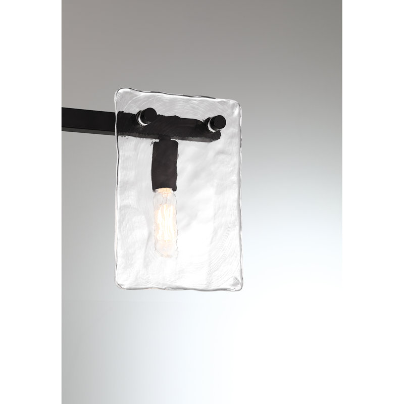  Luminaire pour meuble-lavabo de salle de bain 3 lumières Genry, H 7,75 po x l 25 po x P 25 po, Noir, Trois lumières
