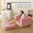 Giant Pink Bean Bag Chair Upholstered Floor Sofa With Pillows And Armrests Large Bean Bag Sofa Plush Chair Bean Bag Couch-528708556