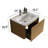 Modern Oak Bathroom Vanity With Ceramic Sink, Space-saving Design