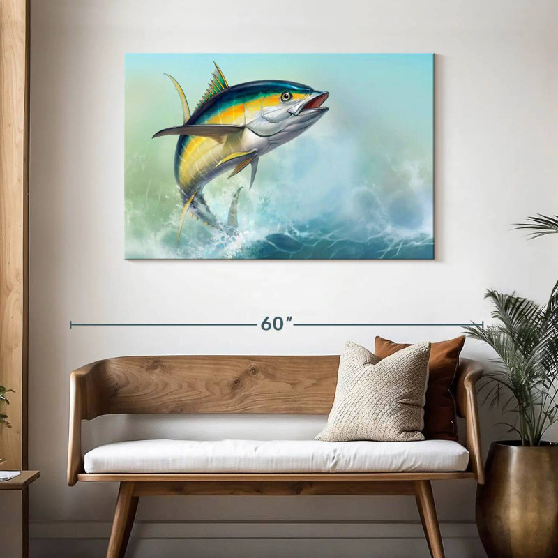 Brampt Tuna And Waves, 30" H x 45" W
