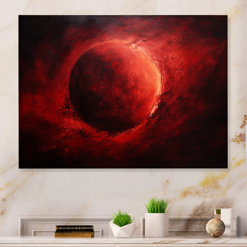 «Garnet Moon Glow Magic» sur métal, H 16 po x l 32 po x P 1 po