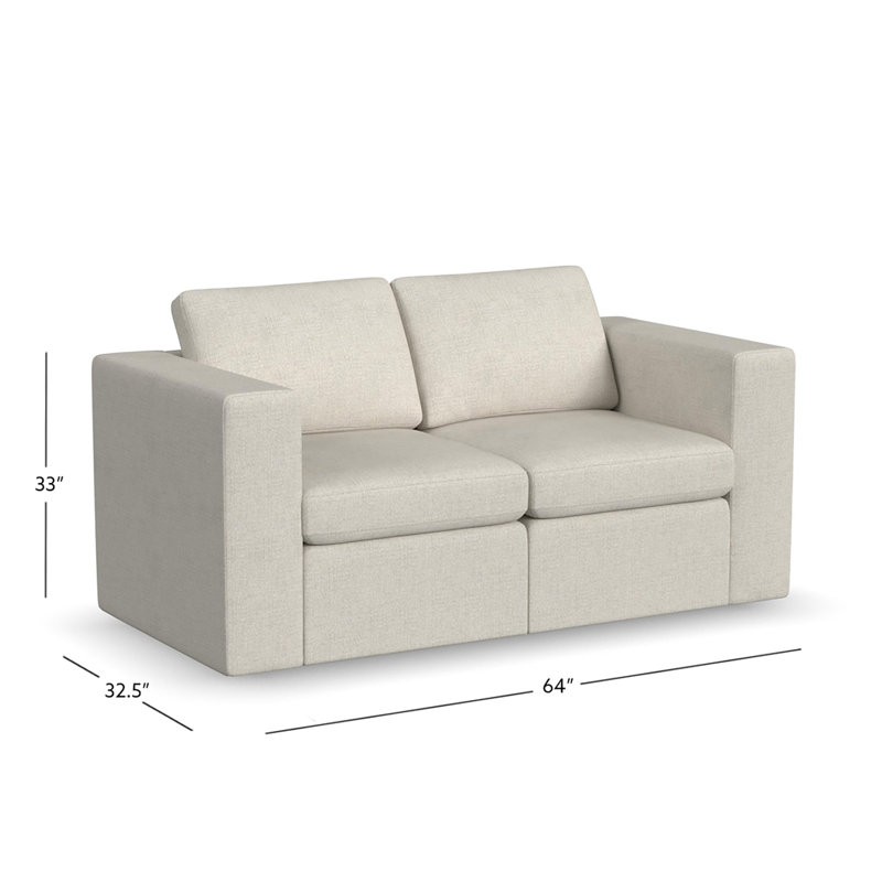 Causeuse modulaire à 2 places Lockheart, Beige