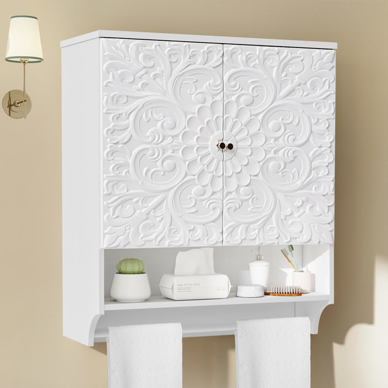 Wall Mounted Bathroom Cabinet Storage, White