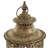 Metal Distressed Vintage Inspired Ornate Floral Indoor Outdoor Brown Candle Lantern Set-1417011620