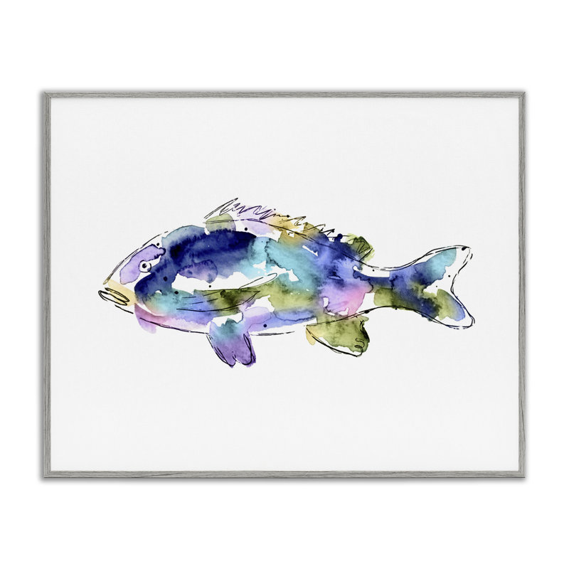 Aquarelle de style aquarelle encadrée par Lisa Nohren, Estampe numérique Farmhouse, H 16 po x l 20 po
