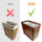 Slim Trash Can - "Take a Coffee Break" - Wooden Garbage Bin