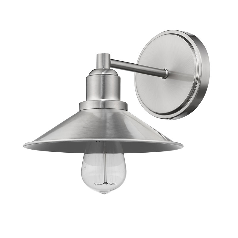 Applique murale 1 lumière pour salle de bain Alyias, Nickel brossé