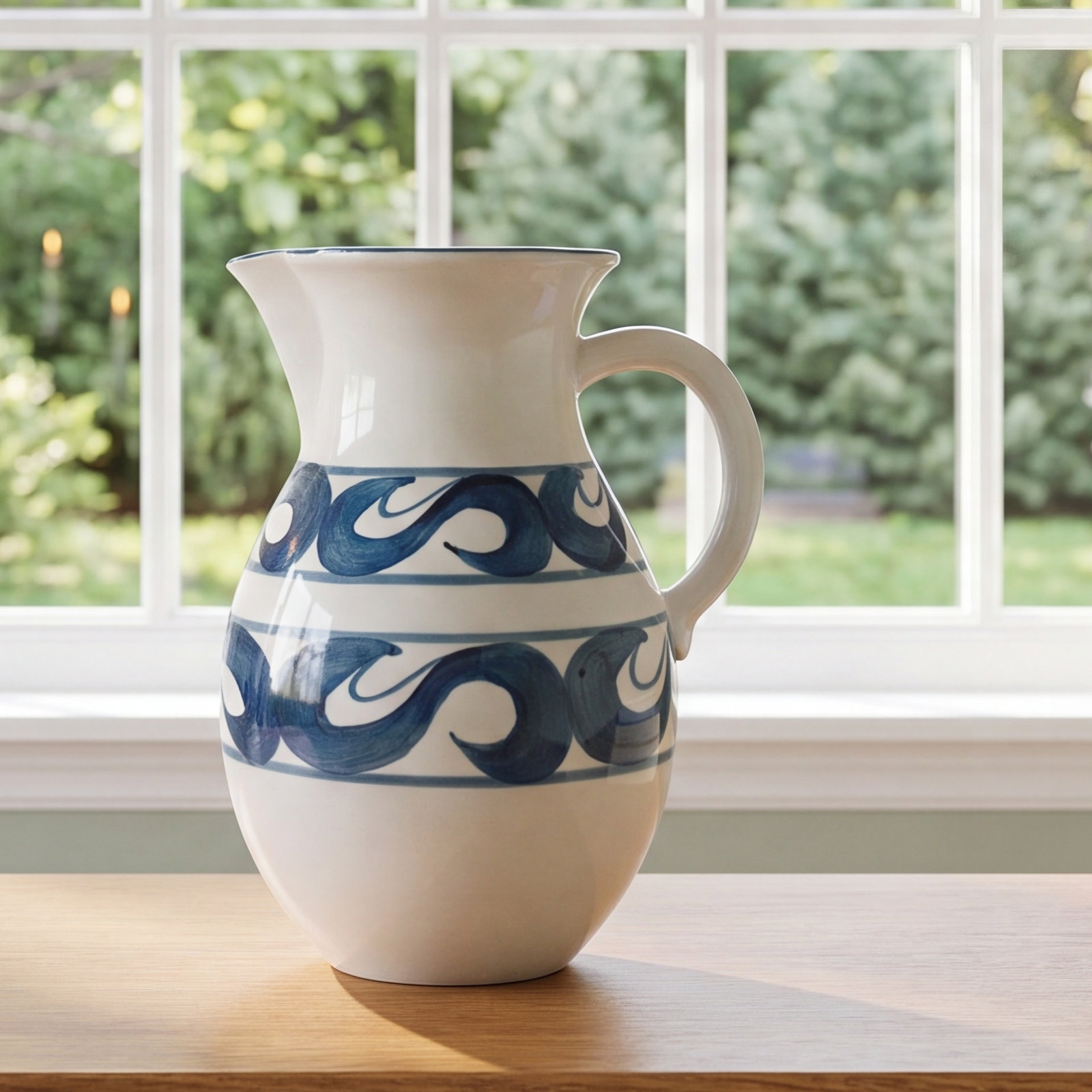 Maisel Ceramic Pitcher, Blue
