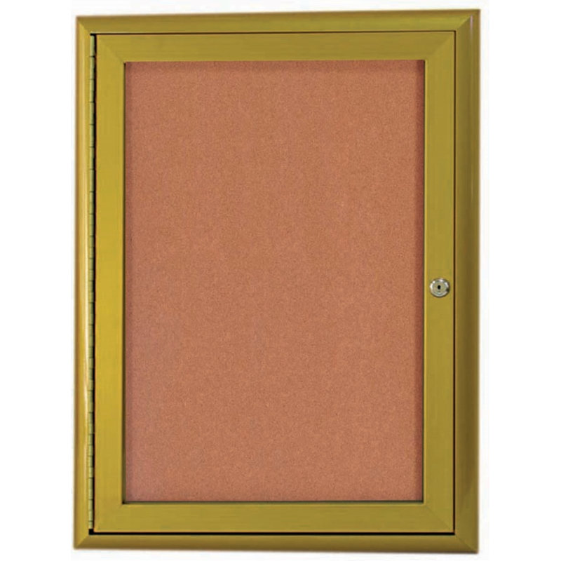 Tableau d'affichage fermé, Laiton antique, Un, 3 pi x 2 pi