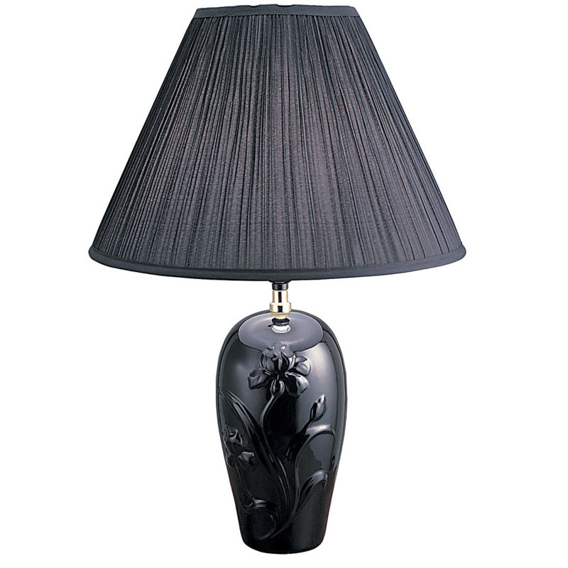 Ethelyne Ceramic Table Lamp, Black