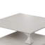 Table basse carrée moderne en pin 41,7 po avec tablette de rangement Aliya