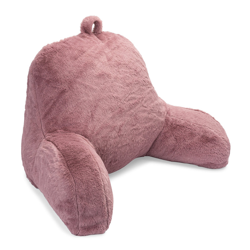 Faux Fur Backrest Pillow, Blush