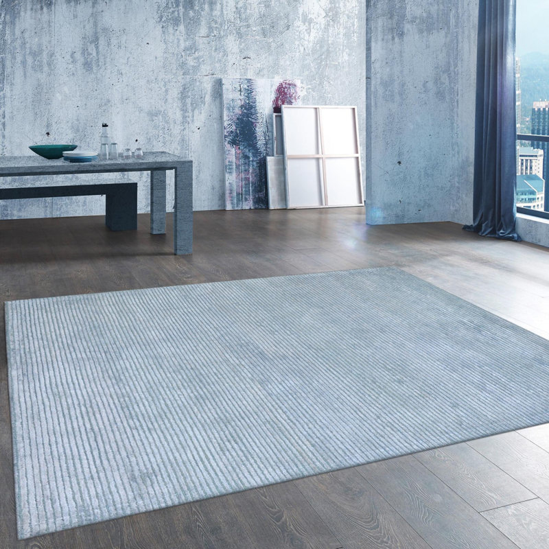 Striped Area Rug in Blue