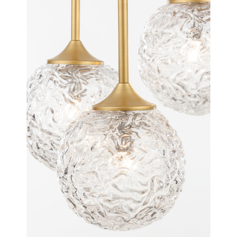 3 - Light Brushed Gold Cluster Pendant