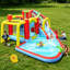 Jeu gonflable de jardin gonflable de 7 pieds et de 7 pouces avec piscine pour éclaboussures, pistolet à eau et mur d'escalade