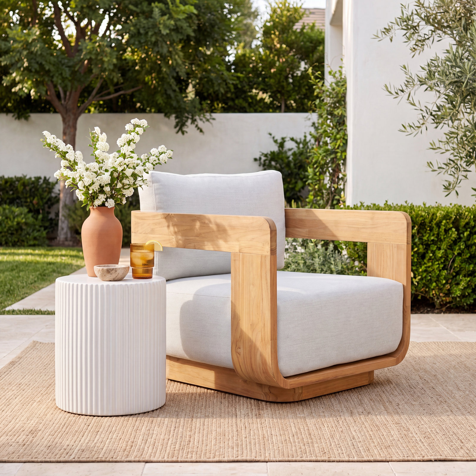 Nina Teak Patio Lounge Chair