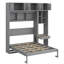 Lit escamotable avec bureau, armoire supérieure et tablettes de rangement, lit pliable peu encombrant-460253101