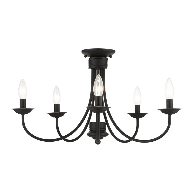 Easton Semi Flush Mount, Black