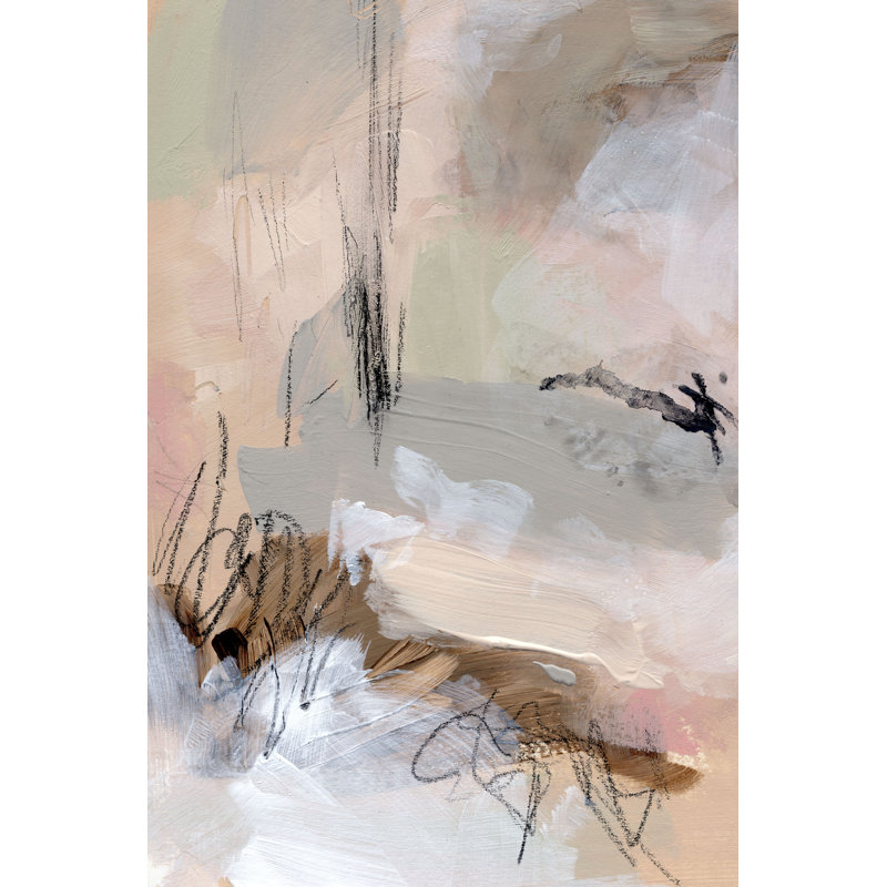 Sanibel II - Painting, 46 cm H x 30 cm W, Black Floater Framed