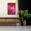 Déjeuner dynamique au café, impression d'art mural contemporain avec des fleurs vibrantes-1831360953