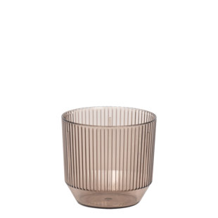 Verre à boire cannelé en plastique à l'avant de la maison (Ensemble de 12)