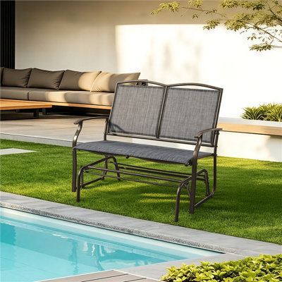 Fauteuil oscillant d'extérieur en acier Automn