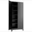 Armoire de cuisine 75 po en métal noir avec 5 tablettes réglables (capacité de 180 lb), armoire de cuisine autoportante avec tablettes réglables, vaisselle dans la cuisine, garde-manger, salle à manger