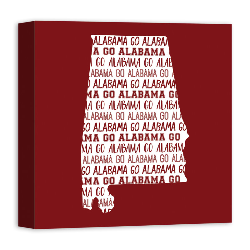 « alabama go team », art textuel sur toile