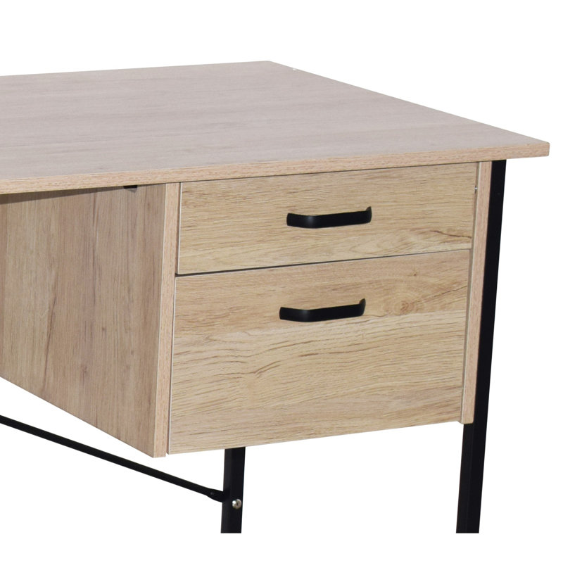 Desk home office desk with 2 drawers