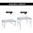 Mystina Rectangular Wood Metal Folding Outdoor Picnic Table , 35'' in. W 26'' in. D