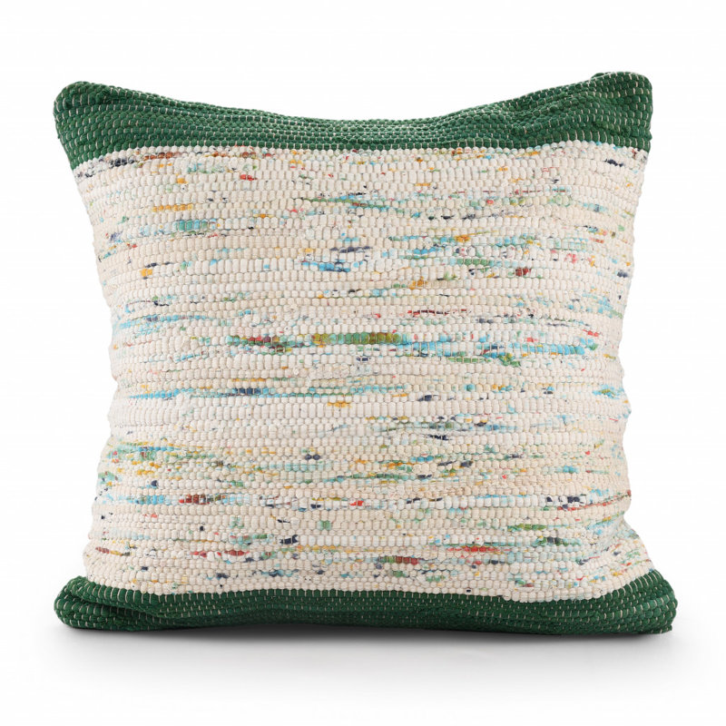 Reversible Pillow Insert, Green/Off-White  Abstract
