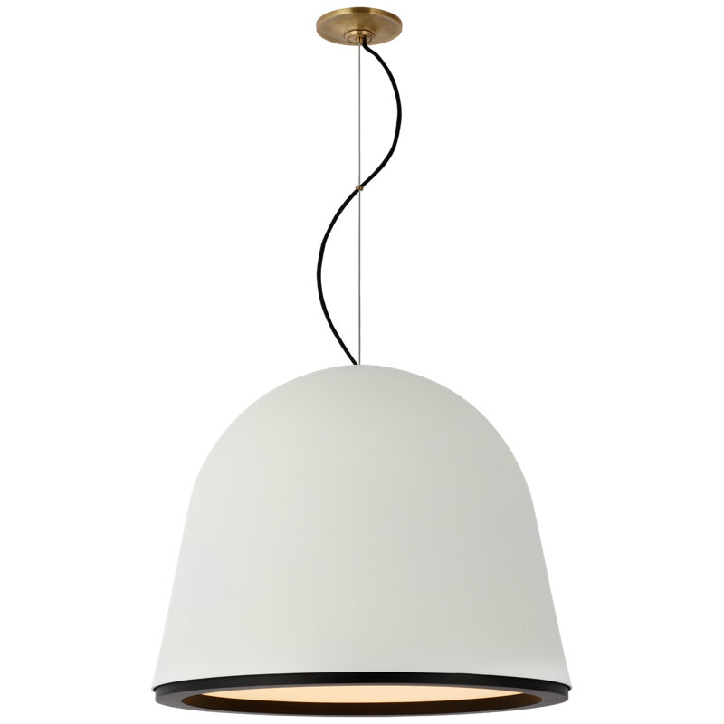 Marie Flanigan Murphy Large Pendant, Plaster White/Matte Black