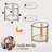 2-Tier Round Side Table, Glass End Table for Small Space in Living Room, Bedroom, Gold