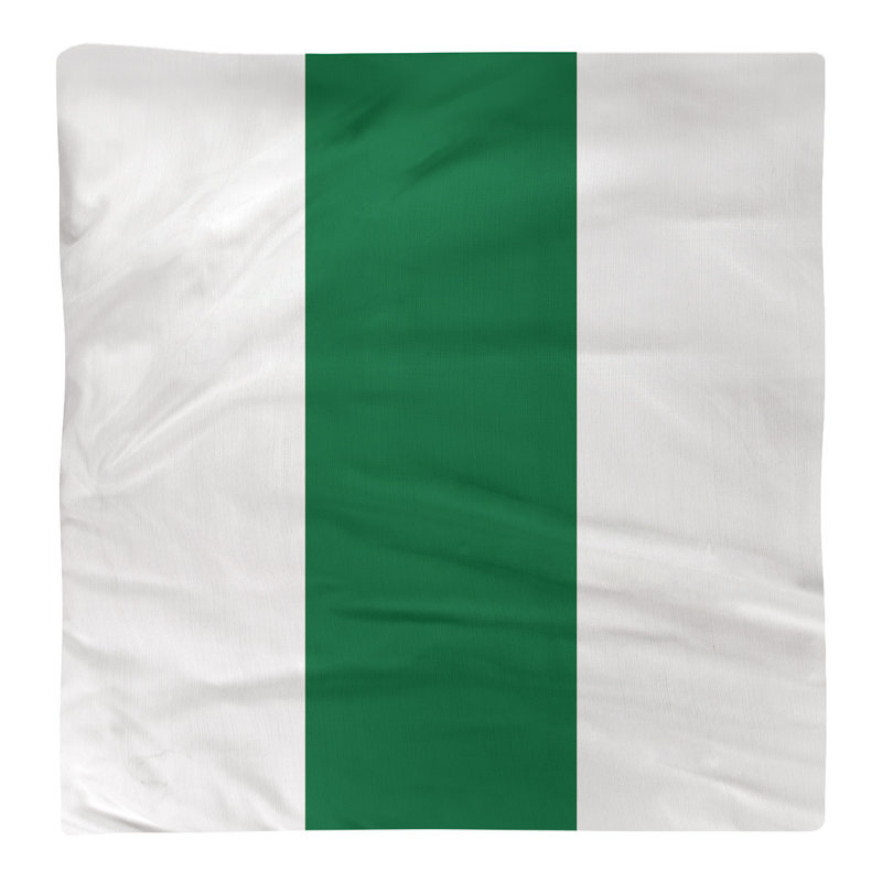 Cotton Striped Square Napkin, Dark Green/White, Football Team Stripes Philadelphia , 10" W x 10" L