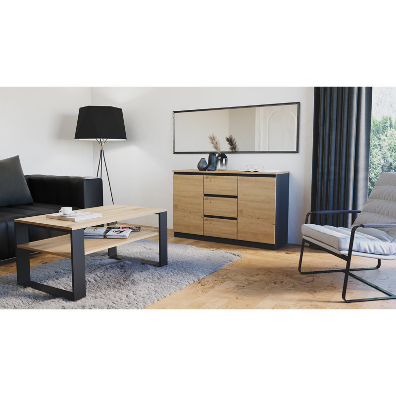 Lecuyer 3 Drawer Chest, Brown