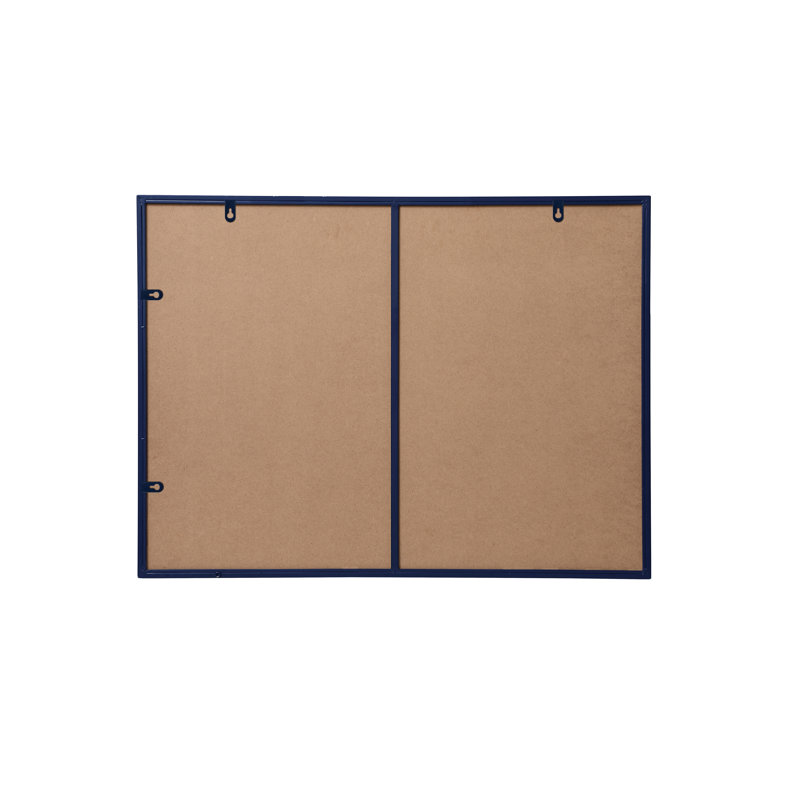 Sabine Metal Rectangle Wall Mirror, 40" x 30", Blue