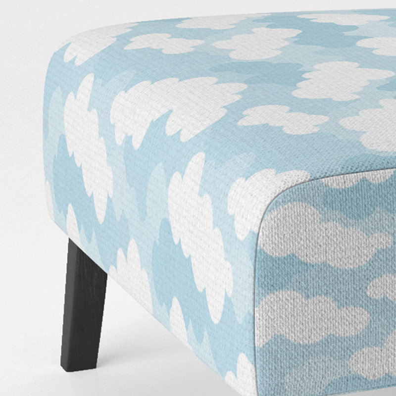 Fauteuil d'appoint Boho - Fauteuil de chambre Cloud, Pantoufle sans accoudoirs