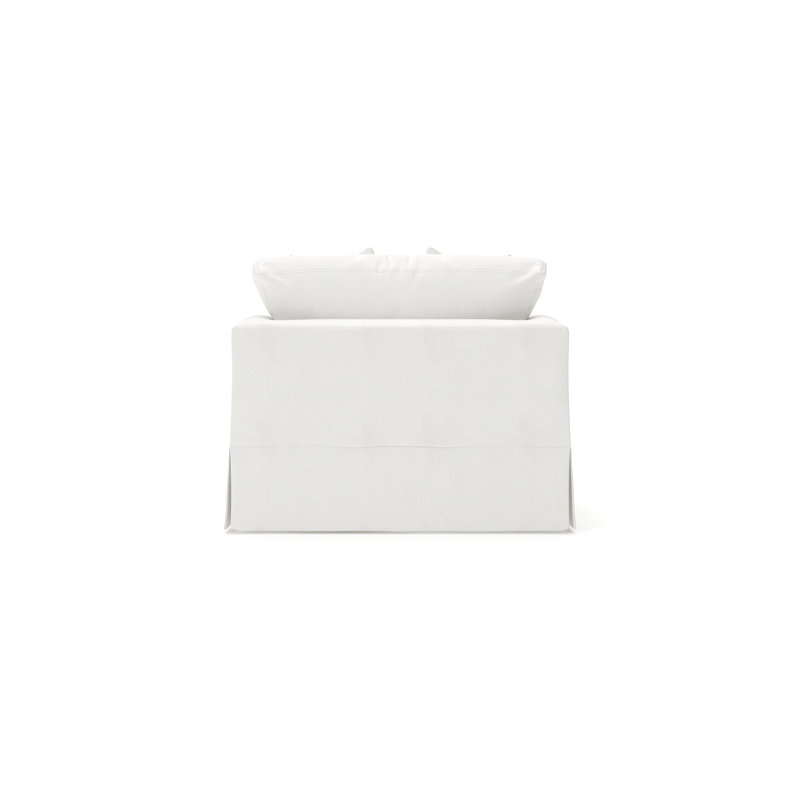 Lucia Slipcovered Armchair, Classic Bleach White Twill