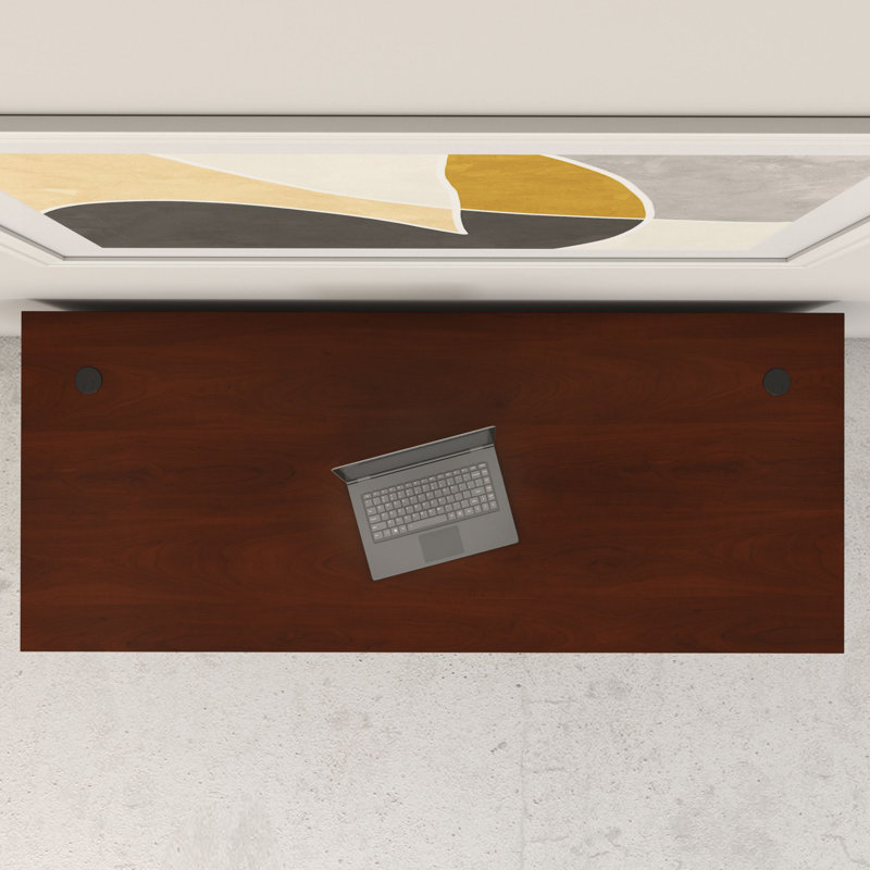 Studio C Computer Desk, Harvest Cherry, 29.84" H x 72" W x 23.34" D