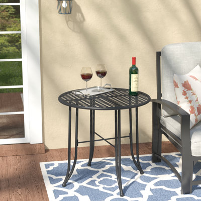Dalmatia Round Metal Outdoor Bistro Table , 30'' in. W 30'' in. D
