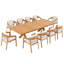 Ensemble repas d'extérieur rectangulaire avec coussins-113549754