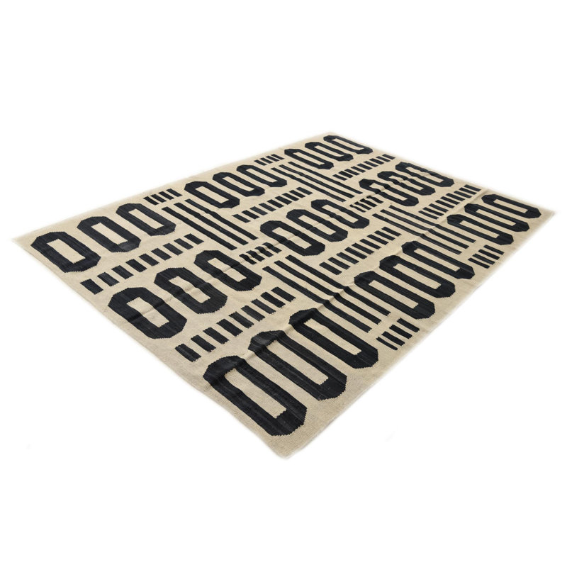 Tapis noir et blanc Jessen