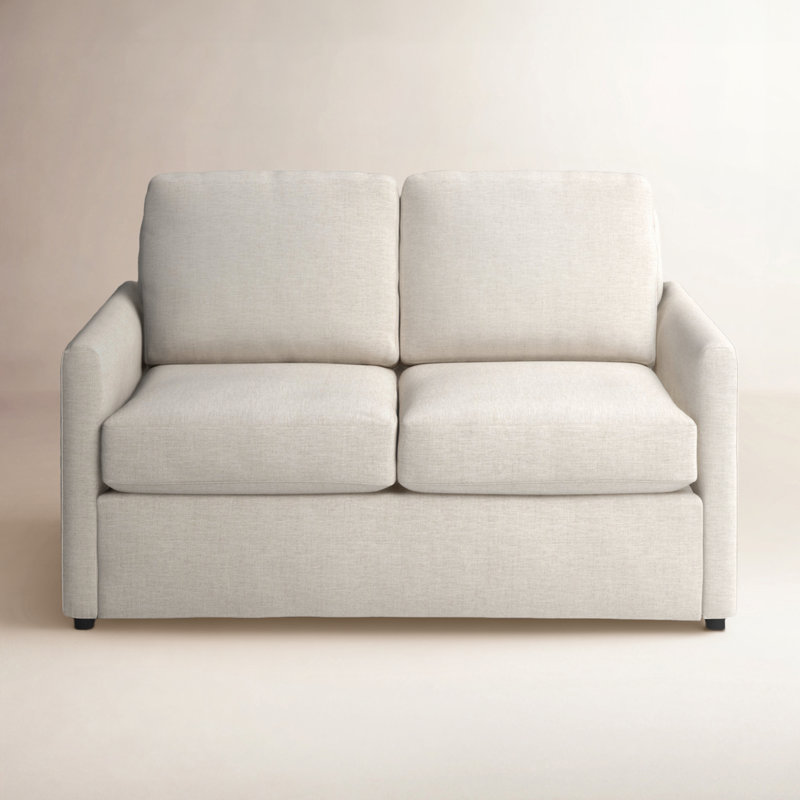 Savannah 58'' Upholstered Loveseat, Macarena Light Gray Canvas