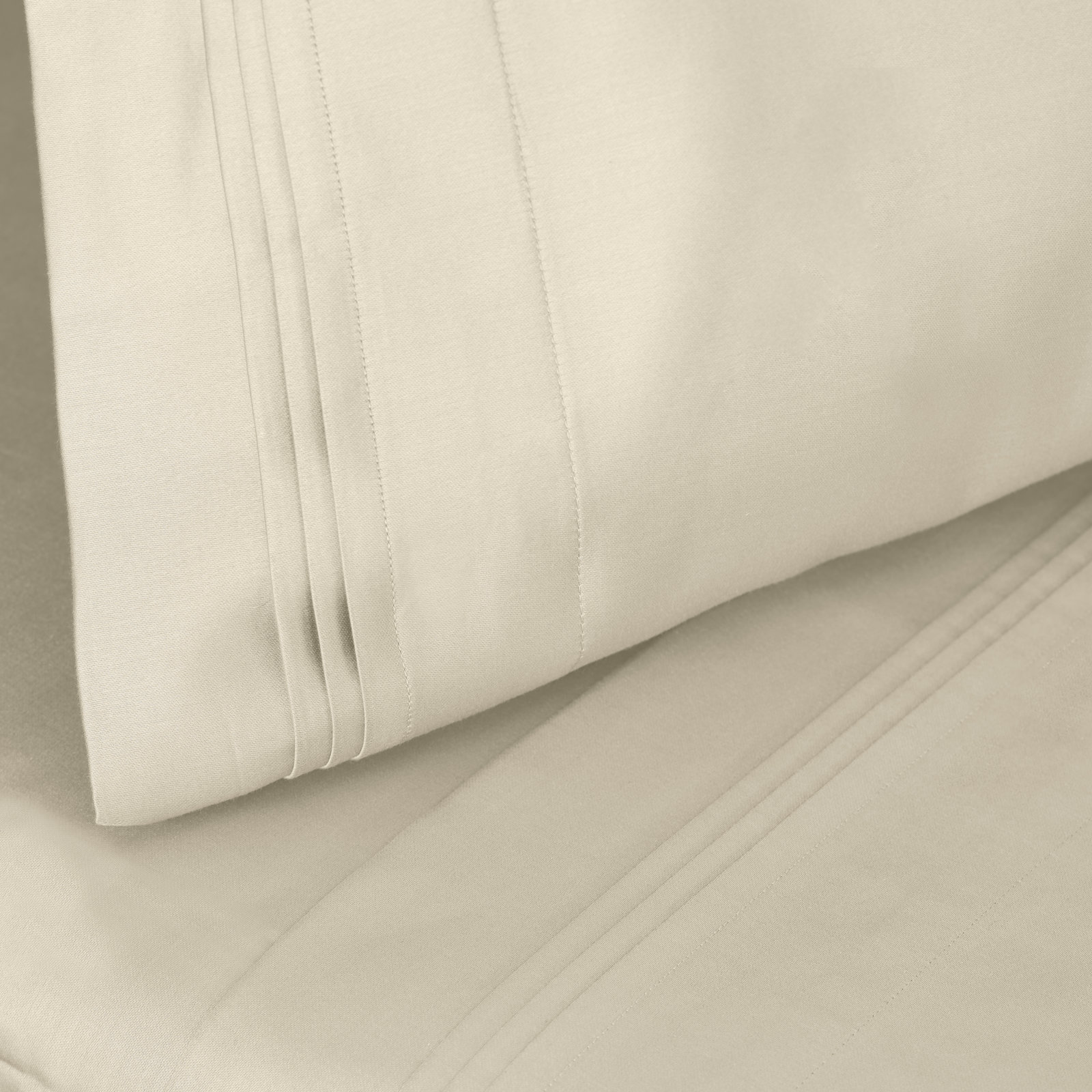 Arling Cotton Pillowcase, King Pillowcase, Ivory