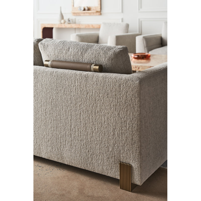 Counter Balance 98" Vegan Faux Leather Sofa