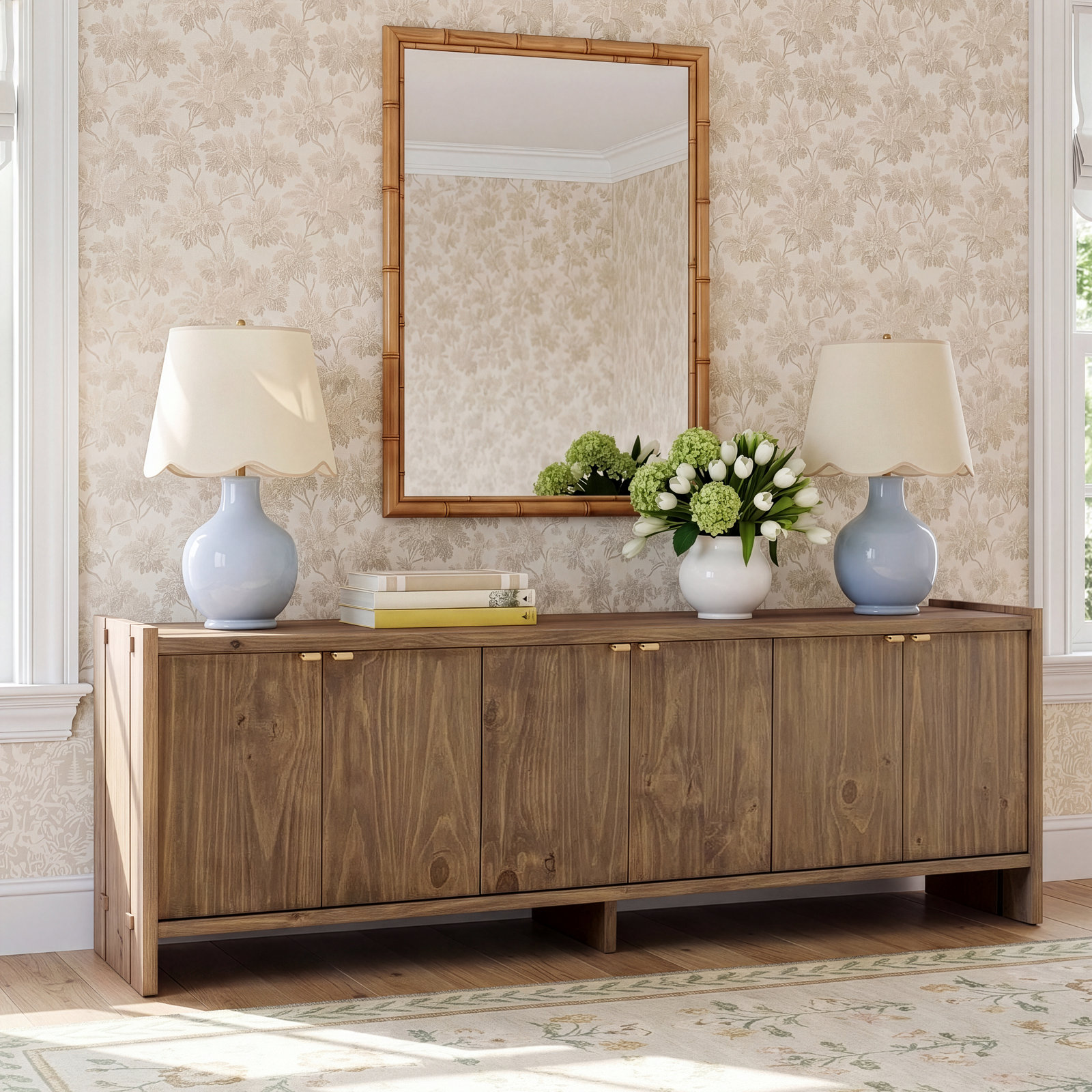 Handa 78'' Media Console, Brown