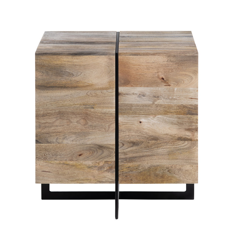 Table de bout en bois massif de manguier de 22 po Samson
