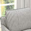 75.4cm wide Modern Striped Swivel Accent Chair with Clean Lines and Upholstered Arms-1548983391