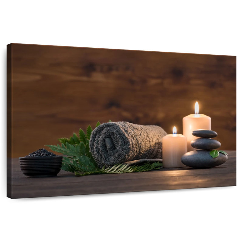 Kerrick Spa Towel And Candles, 16" H x 24" W