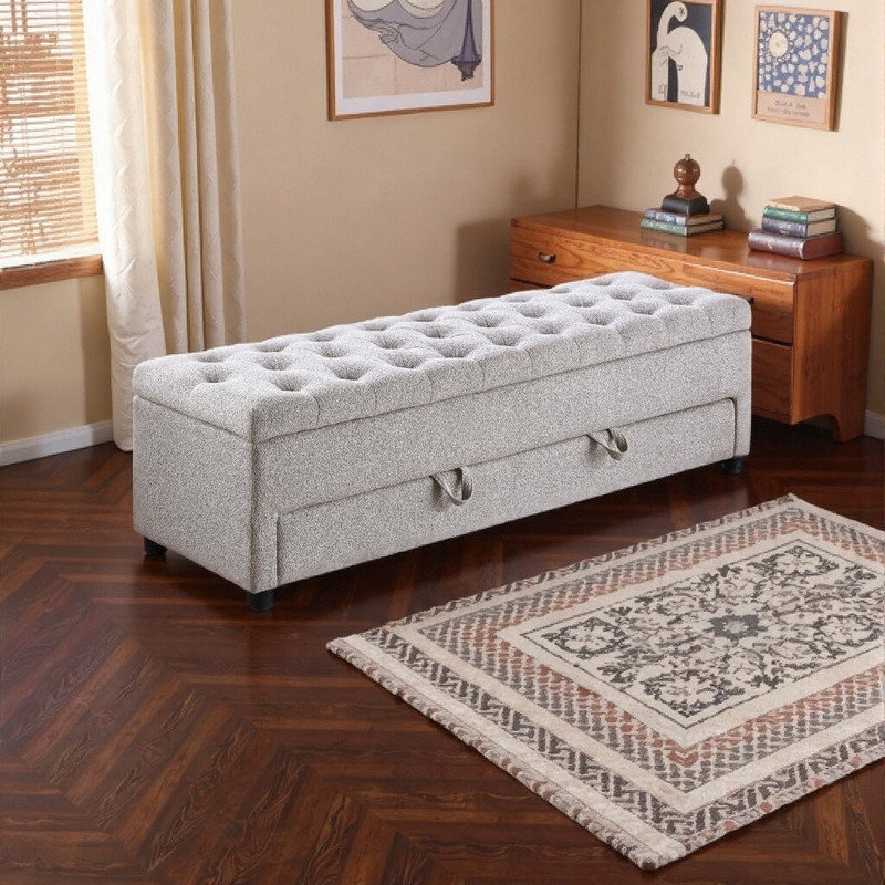 Repose-pieds 60 po avec repose-pieds Boucle, Beige